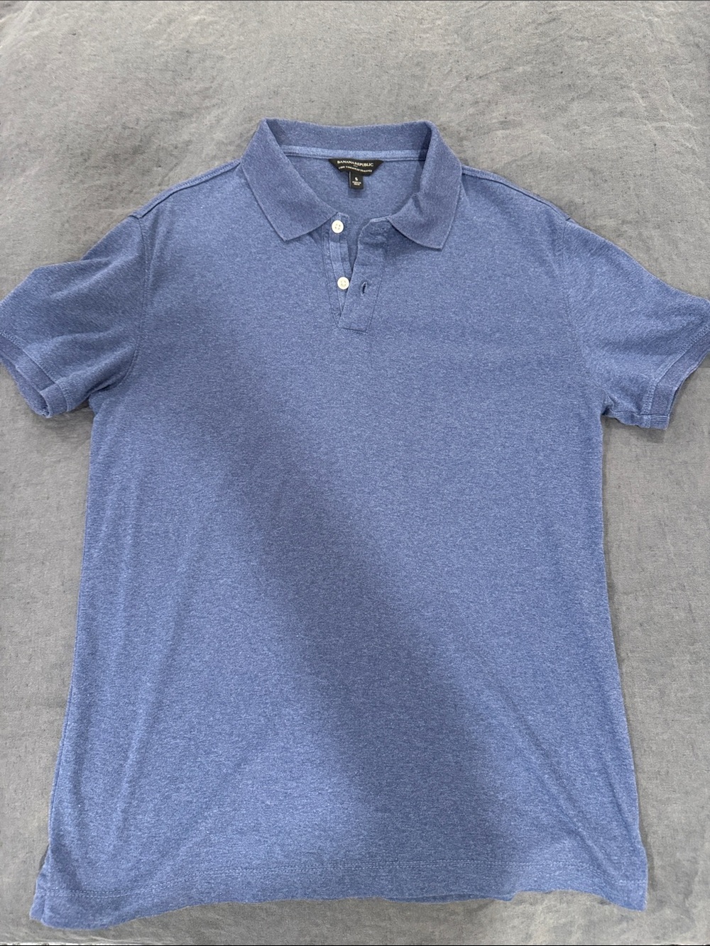 Banana Republic Men's Heathered Blue Polo